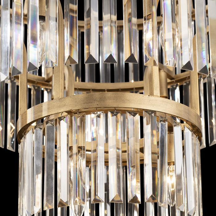Varaluz Social Club 15-Lt 3-Tier Crystal Pendant, Havana Gold