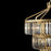 Varaluz Social Club 15-Lt 3-Tier Crystal Pendant, Havana Gold