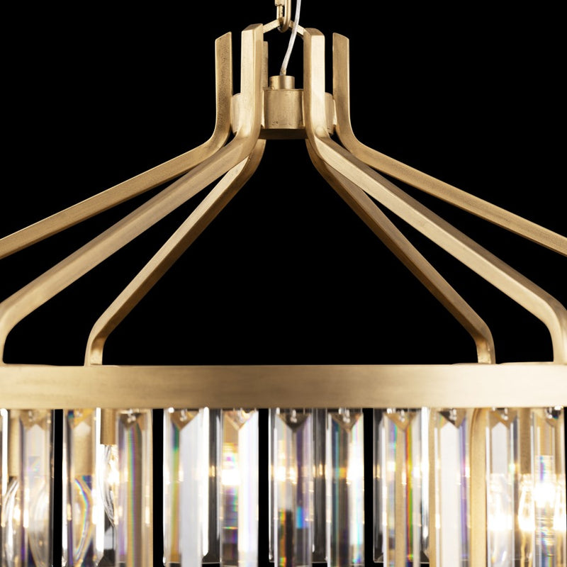 Varaluz Social Club 15-Lt 3-Tier Crystal Pendant, Havana Gold