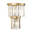 Varaluz Social Club 3-Lt 2-Tier Crystal Sconce, Havana Gold
