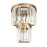 Varaluz Social Club 3-Lt 2-Tier Crystal Sconce, Havana Gold