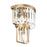 Varaluz Social Club 3-Lt 2-Tier Crystal Sconce, Havana Gold