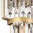 Varaluz Social Club 3-Lt 2-Tier Crystal Sconce, Havana Gold
