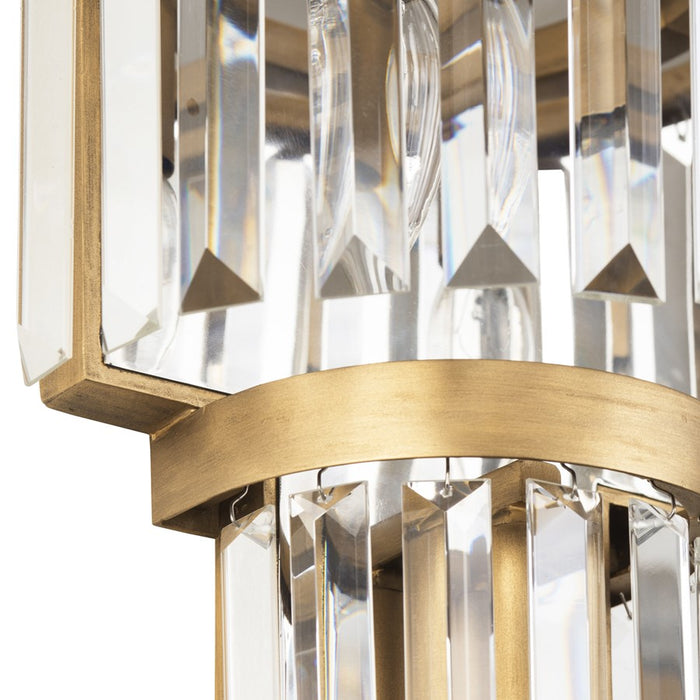 Varaluz Social Club 3-Lt 2-Tier Crystal Sconce, Havana Gold