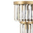 Varaluz Social Club 3-Lt 2-Tier Crystal Sconce, Havana Gold