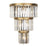 Varaluz Social Club 6-Lt 3-Tier Crystal Sconce, Havana Gold - 297W06HG