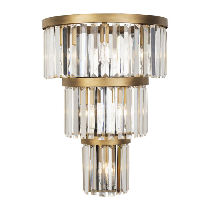 Varaluz Social Club 6-Lt 3-Tier Crystal Sconce, Havana Gold - 297W06HG
