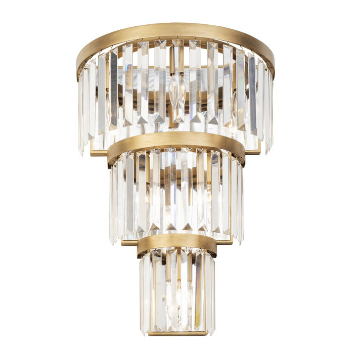 Varaluz Social Club 6-Lt 3-Tier Crystal Sconce, Havana Gold