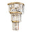 Varaluz Social Club 6-Lt 3-Tier Crystal Sconce, Havana Gold