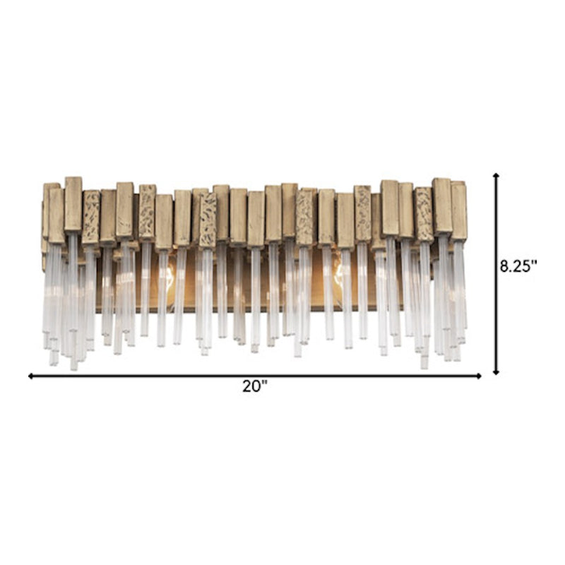 Varaluz Matrix 2 Light Bath Fixture, Havana Gold