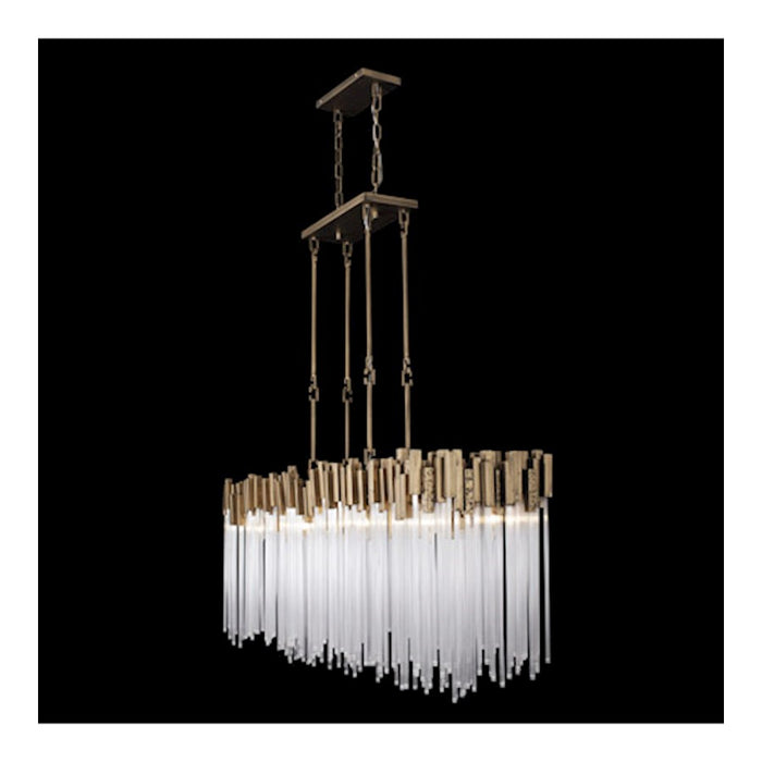 Varaluz Matrix 8 Light Linear, Havana Gold