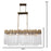Varaluz Matrix 8 Light Linear, Havana Gold