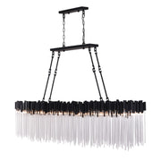 Varaluz Matrix 12 Light Pendant, Matte Black/French Gold