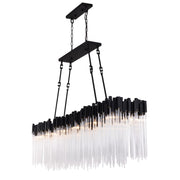 Varaluz Matrix 12 Light Pendant, Matte Black/French Gold