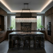 Varaluz Matrix 12 Light Pendant, Matte Black/French Gold