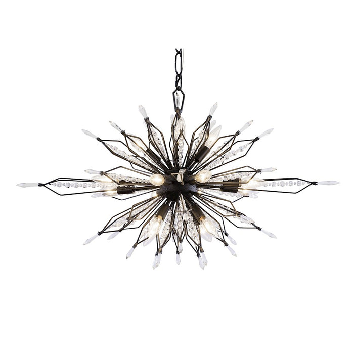 Varaluz Orbital Oval Linear Pendant, Carbon