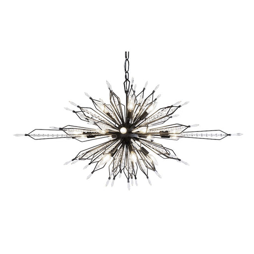 Varaluz Orbital Oval Linear Pendant, Carbon