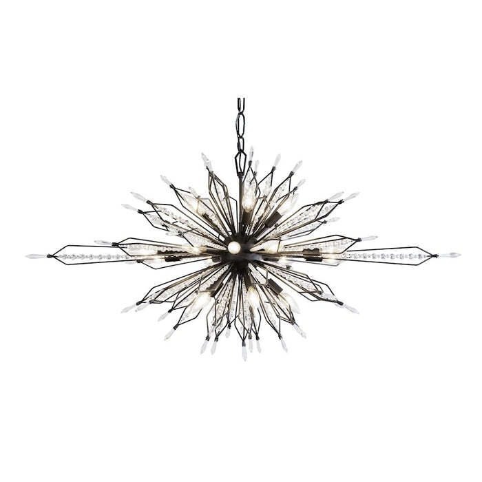 Varaluz Orbital Oval Linear Pendant, Carbon