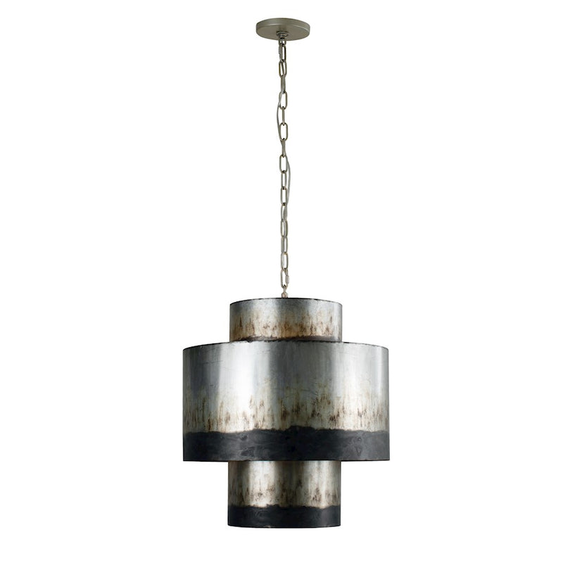 Varaluz Cannery 4-Light Tall Pendant, Ombre Galvanized