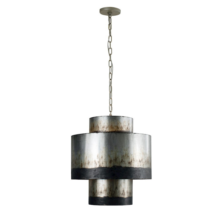 Varaluz Cannery 4-Light Tall Pendant, Ombre Galvanized
