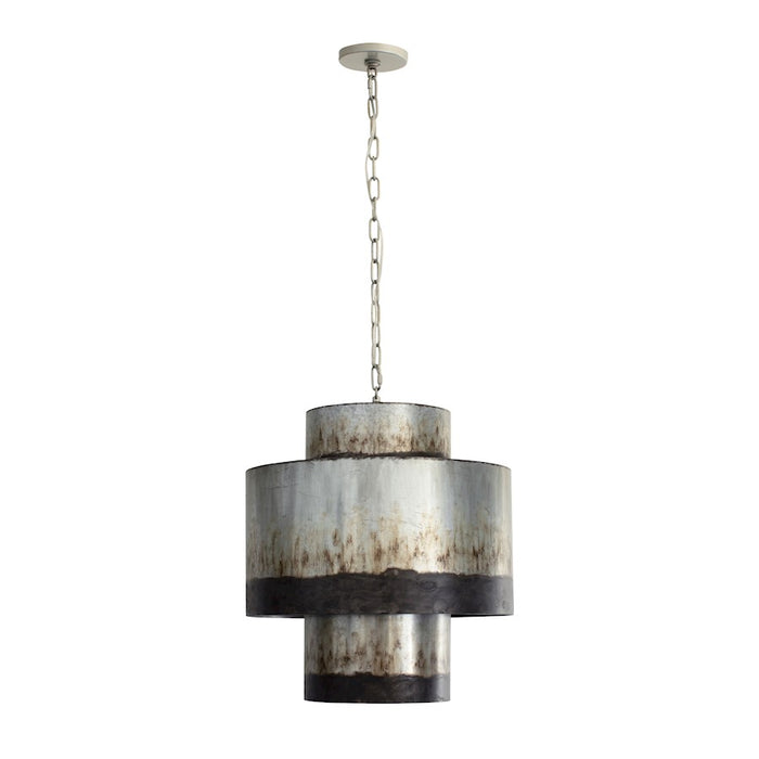 Varaluz Cannery 4-Light Tall Pendant, Ombre Galvanized