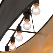 Varaluz Cannery 5Lt 48" Pendant, Dark Bronze/French Gold/Ombre