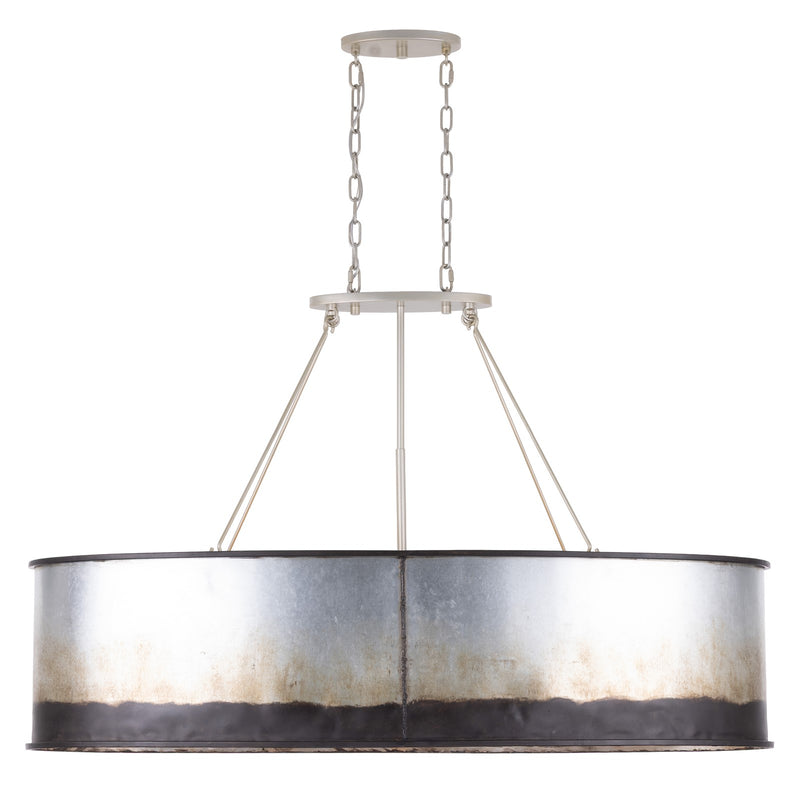 Varaluz Cannery 5Lt 48" Pendant, Ombre Galvanized/Ombre Galvanized