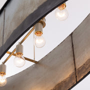 Varaluz Cannery 5Lt 48" Pendant, Ombre Galvanized/Ombre Galvanized