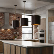 Varaluz Cannery 3Lt Pendant, Dark Bronze/French Gold/Ombre