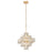 Varaluz Cubic 6-Light Chandelier, Calypso Gold