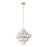 Varaluz Cubic 6-Light Chandelier, Calypso Gold