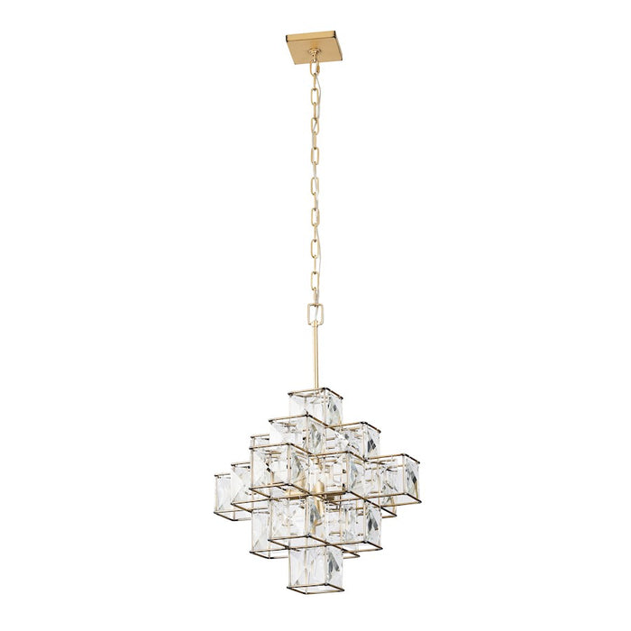Varaluz Cubic 6-Light Chandelier, Calypso Gold