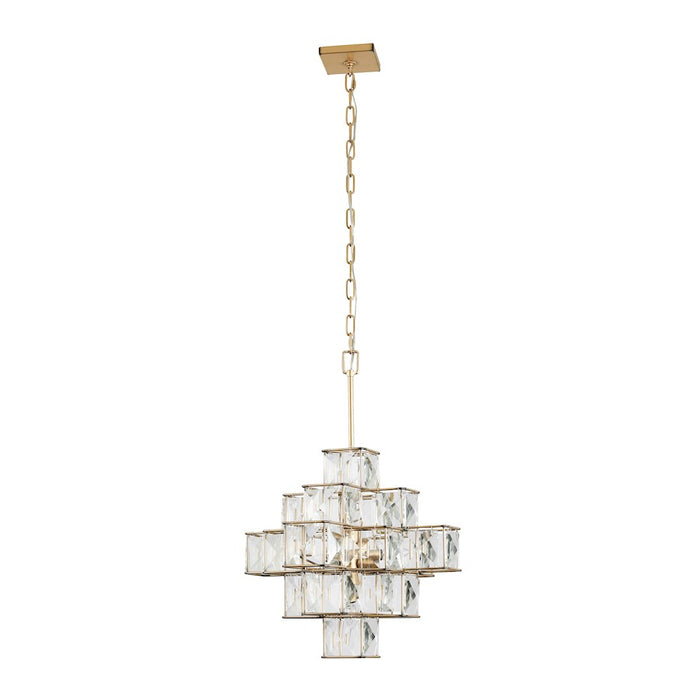 Varaluz Cubic 6-Light Chandelier, Calypso Gold