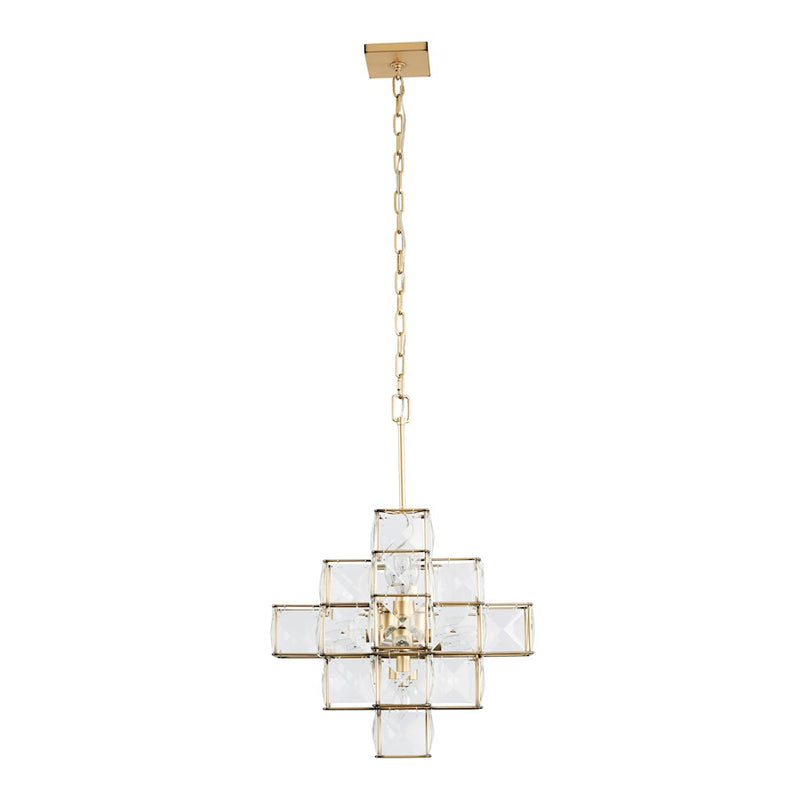 Varaluz Cubic 6-Light Chandelier, Calypso Gold