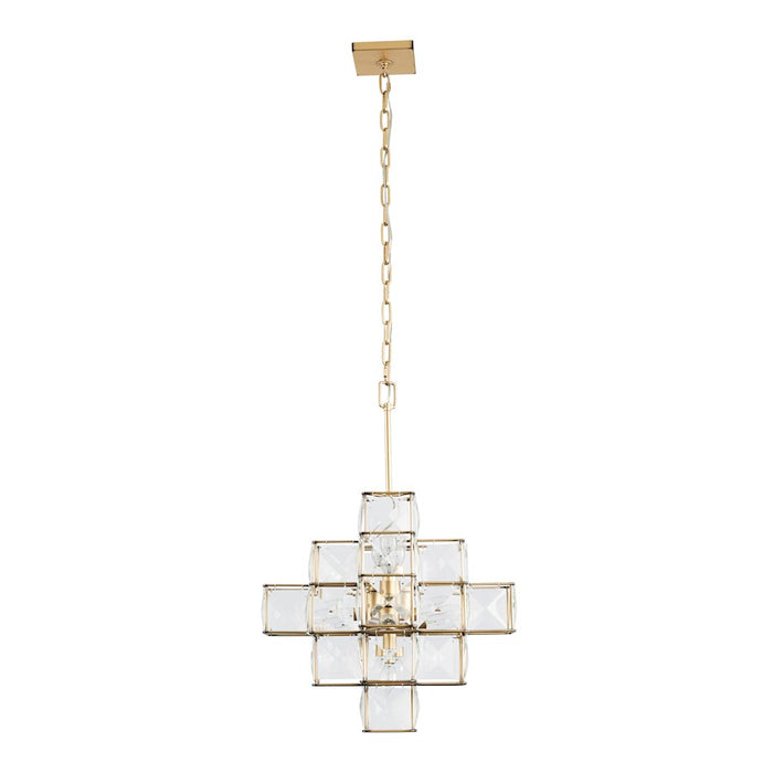 Varaluz Cubic 6-Light Chandelier, Calypso Gold