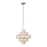 Varaluz Cubic 6-Light Chandelier, Calypso Gold