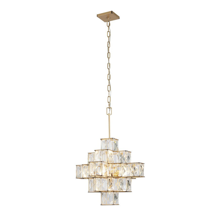 Varaluz Cubic 6-Light Chandelier, Calypso Gold