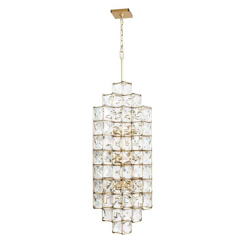 Varaluz Cubic 14-Light Foyer, Calypso Gold