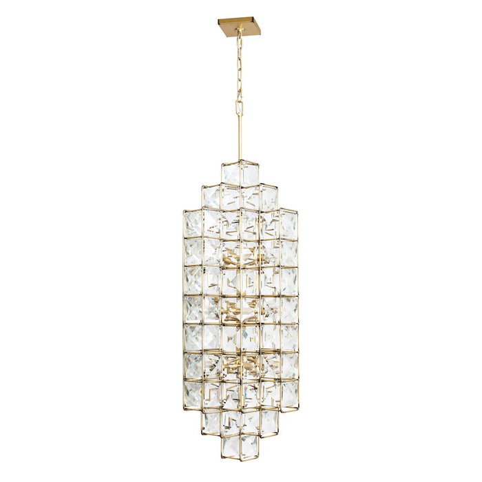Varaluz Cubic 14-Light Foyer, Calypso Gold