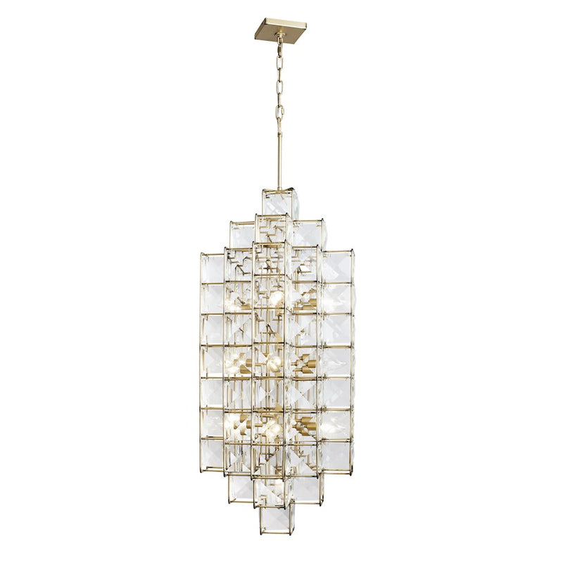 Varaluz Cubic 14-Light Foyer, Calypso Gold