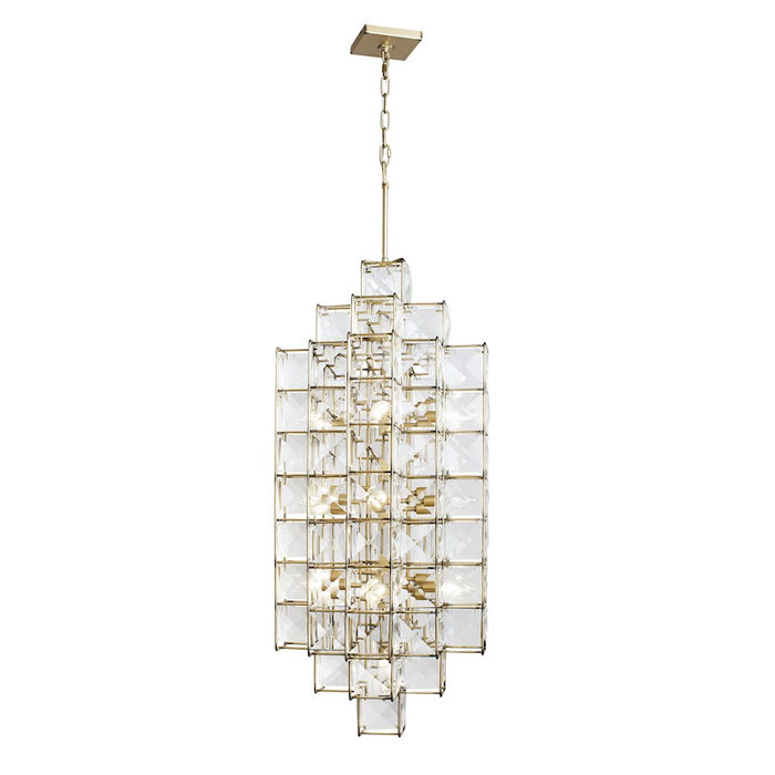 Varaluz Cubic 14-Light Foyer, Calypso Gold