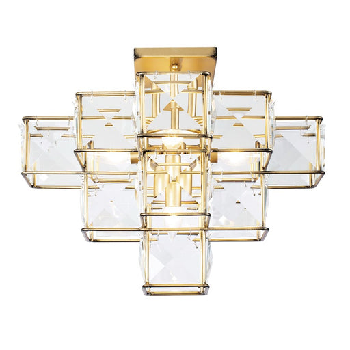 Varaluz Cubic 5-Light Ceiling Fixture, Calypso Gold