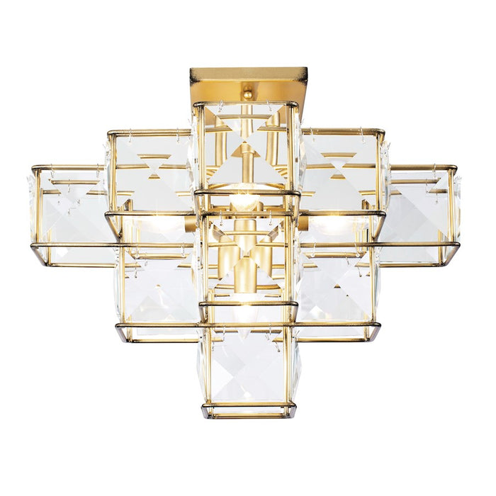 Varaluz Cubic 5-Light Ceiling Fixture, Calypso Gold