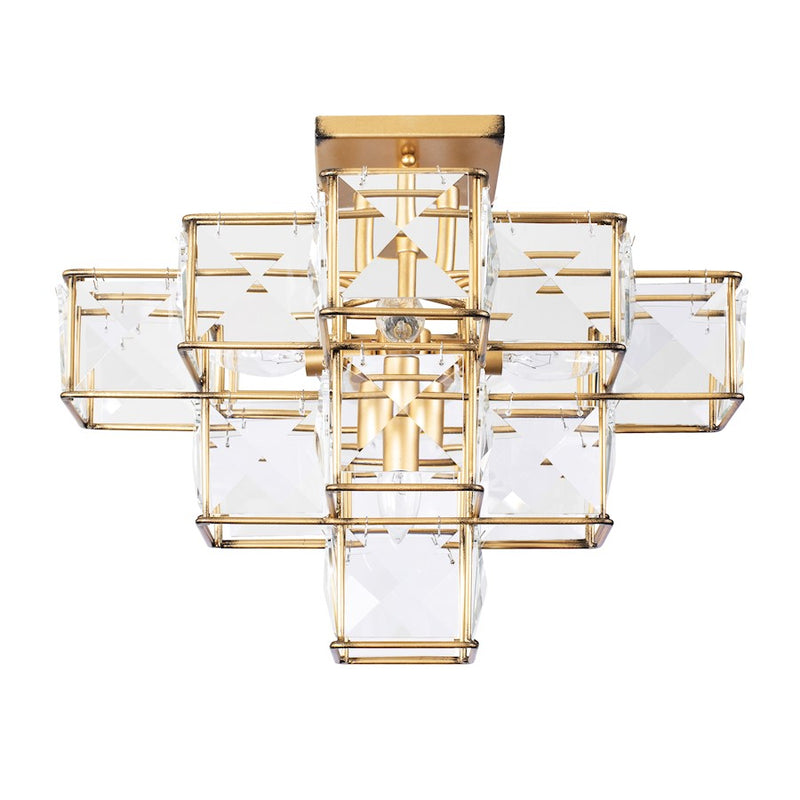 Varaluz Cubic 5-Light Ceiling Fixture, Calypso Gold