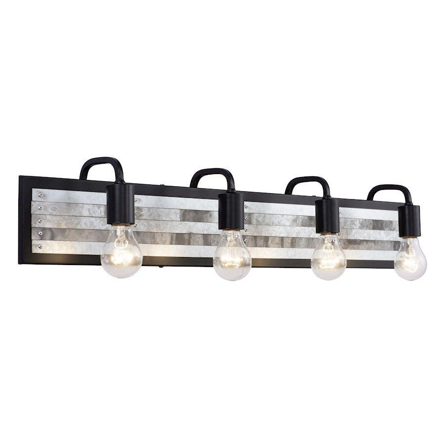 Varaluz Abbey Rose Bath Light, Black/Galvanized