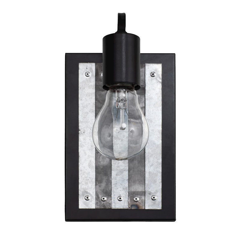 Varaluz Abbey Rose 1-Light Wall Sconce, Black/Galvanized