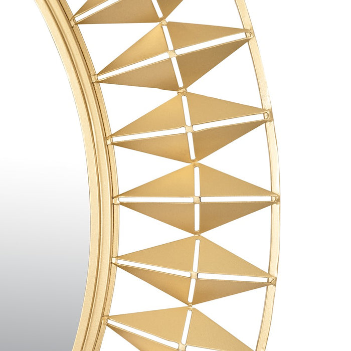Varaluz Forever Round Mirror, French Gold