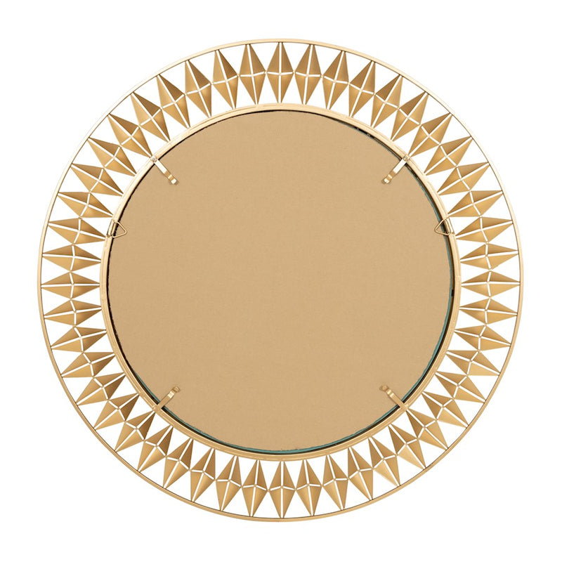 Varaluz Forever Round Mirror, French Gold