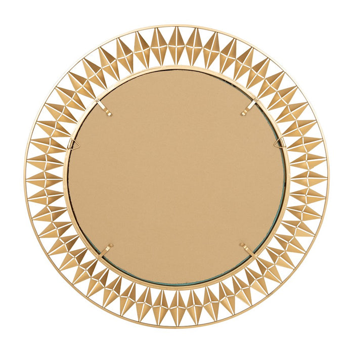 Varaluz Forever Round Mirror, French Gold