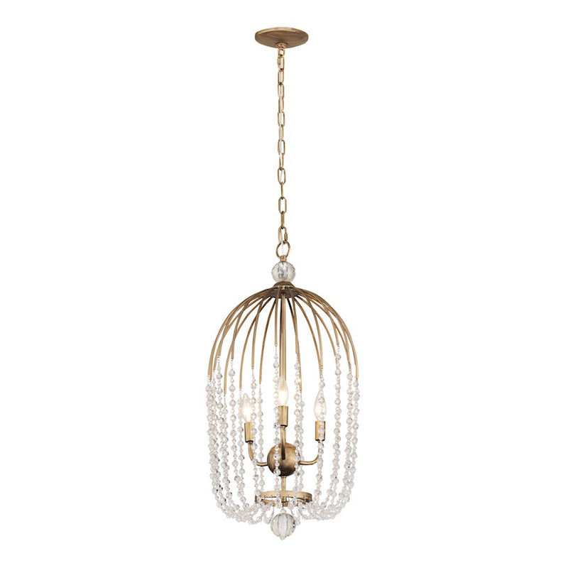 Varaluz Voliere Crystal Pendant, Havana Gold